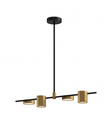  LP96840-BK/BG-Jayden 40-in Black/Brushed Gold LED Linear Pendant