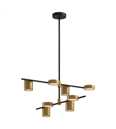 LP96840-BK/BG-UNV-Jayden 40-in Black/Brushed Gold LED Linear Pendant