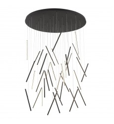  MP14850-BK-Chute 50-in Black LED Multi Pendant