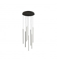  MP14919-BK-Chute 8 Head Black LED Multi Pendant