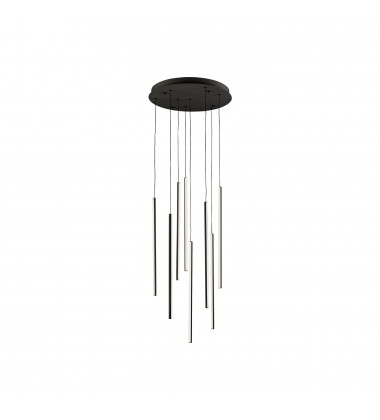  MP14919-BK-Chute 8 Head Black LED Multi Pendant