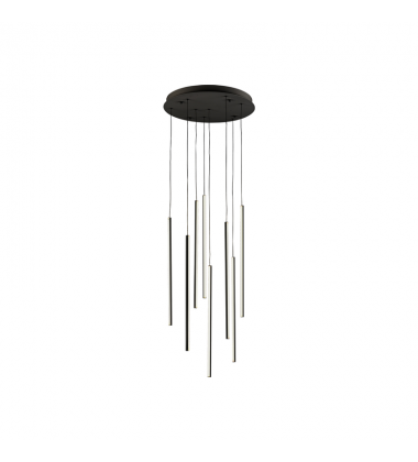 MP14919-BK-UNV-010-Chute 8 Head Black LED Multi Pendant MP14919-BK-UNV-010-Chute 8 Head Black LED Multi Pendant