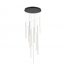  MP14924-BK-Chute 12 Head Black LED Multi Pendant