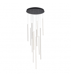 MP14924-BK-UNV-010-Chute 12 Head Black LED Multi Pendant