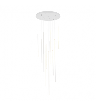 MP14924-WH-UNV-010-Chute 12 Head White LED Multi Pendant