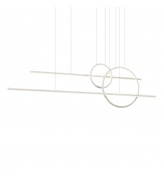  MP14956-WH-Chute Calypso 56-in White LED Multi Pendant