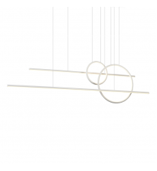 MP14956-WH-UNV-010-Chute Calypso 56-in White LED Multi Pendant