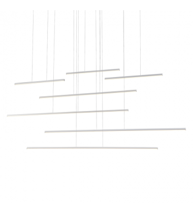 MP14970-WH-UNV-010-Chute Motion 70-in White LED Multi Pendant