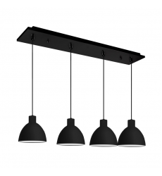 MP1706BK-04-Chroma 28-in Black 4-Light Multi Pendant