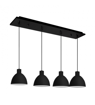 MP1706BK-04-Chroma 28-in Black 4-Light Multi Pendant
