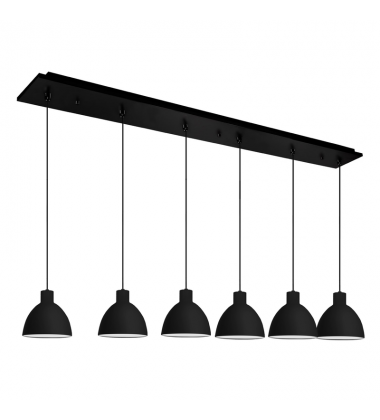 MP1706BK-06-Chroma 42-in Black 6-Light Multi Pendant