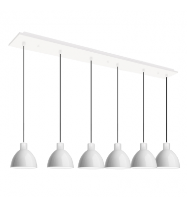 MP1706WG-06-Chroma 42-in Glossy White 6-Light Multi Pendant