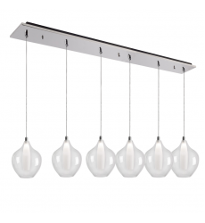 MP3007CH-06-Victoria 43-in Chrome 6-Light Multi Pendant