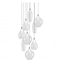  MP3009-Victoria 9 Head Chrome LED Multi Pendant