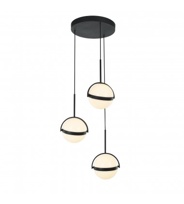 MP301003MB-Globo 3 Head Matte Black LED Multi Pendant  MP301003MB-Globo 3 Head Matte Black LED Multi Pendant