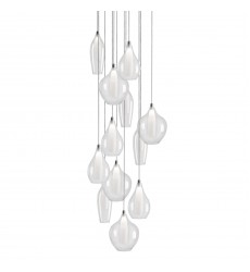  MP3012-Victoria 12 Head Chrome LED Multi Pendant