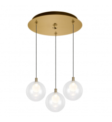 MP3106BG-03-Bolla 12-in Brushed Gold 3-Light Multi Pendant
