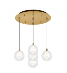 MP3106BG-05-Bolla 16-in Brushed Gold 5-Light Multi Pendant