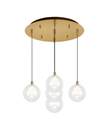 MP3106BG-05-Bolla 16-in Brushed Gold 5-Light Multi Pendant