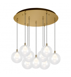 MP3106BG-09-Bolla 20-in Brushed Gold 9-Light Multi Pendant MP3106BG-09-Bolla 20-in Brushed Gold 9-Light Multi Pendant