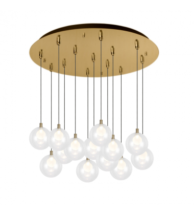MP3106BG-13-Bolla 25-in Brushed Gold 13-Light Multi Pendant