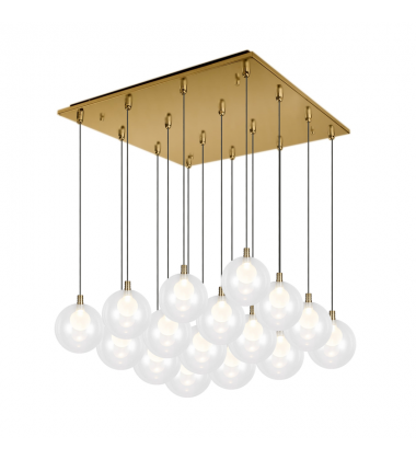 MP3106BG-16-Bolla 21-in Brushed Gold 16-Light Multi Pendant