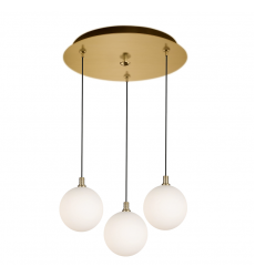 MP3106BGOP-03-Bolla 12-in Brushed Gold/Opal Glass 3-Light Multi Pendant MP3106BGOP-03-Bolla 12-in Brushed Gold/Opal Glass 3-Light Multi Pendant
