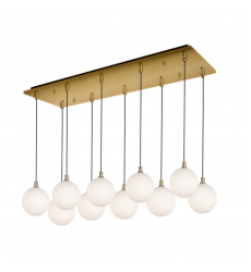 MP3106BGOP-10-Bolla 29-in Brushed Gold/Opal Glass 10-Light Multi Pendant MP3106BGOP-10-Bolla 29-in Brushed Gold/Opal Glass 10-Light Multi Pendant