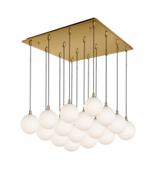 MP3106BGOP-16-Bolla 21-in Brushed Gold/Opal Glass 16-Light Multi Pendant MP3106BGOP-16-Bolla 21-in Brushed Gold/Opal Glass 16-Light Multi Pendant