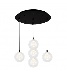 MP3106BK-05-Bolla 16-in Black 5-Light Multi Pendant MP3106BK-05-Bolla 16-in Black 5-Light Multi Pendant