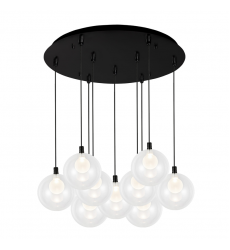 MP3106BK-09-Bolla 20-in Black 9-Light Multi Pendant MP3106BK-09-Bolla 20-in Black 9-Light Multi Pendant