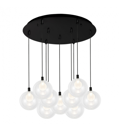 MP3106BK-09-Bolla 20-in Black 9-Light Multi Pendant