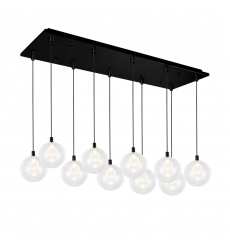 MP3106BK-10-Bolla 29-in Black 10-Light Multi Pendant MP3106BK-10-Bolla 29-in Black 10-Light Multi Pendant