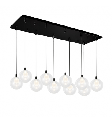 MP3106BK-10-Bolla 29-in Black 10-Light Multi Pendant