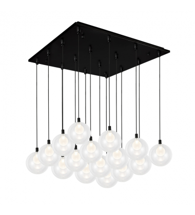 MP3106BK-16-Bolla 21-in Black 16-Light Multi Pendant