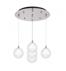 MP3106CH-05-Bolla 16-in Chrome 5-Light Multi Pendant