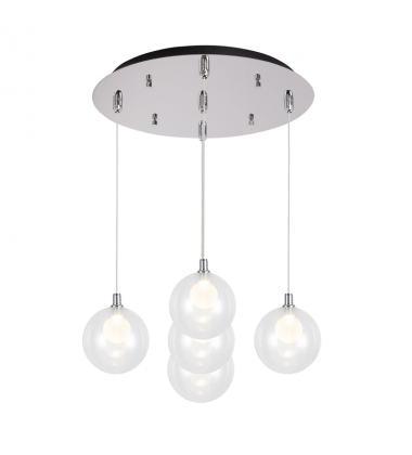 MP3106CH-05-Bolla 16-in Chrome 5-Light Multi Pendant MP3106CH-05-Bolla 16-in Chrome 5-Light Multi Pendant
