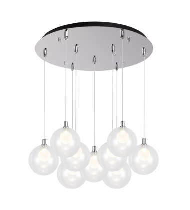 MP3106CH-09-Bolla 20-in Chrome 9-Light Multi Pendant MP3106CH-09-Bolla 20-in Chrome 9-Light Multi Pendant