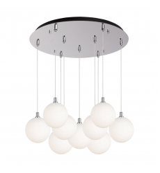 MP3106CHOP-09-Bolla 20-in Chrome/Opal Glass 9-Light Multi Pendant
