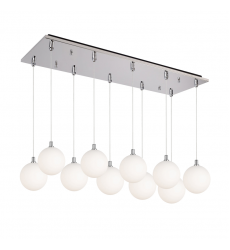 MP3106CHOP-10-Bolla 29-in Chrome/Opal Glass 10-Light Multi Pendant