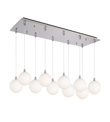MP3106CHOP-10-Bolla 29-in Chrome/Opal Glass 10-Light Multi Pendant MP3106CHOP-10-Bolla 29-in Chrome/Opal Glass 10-Light Multi Pendant