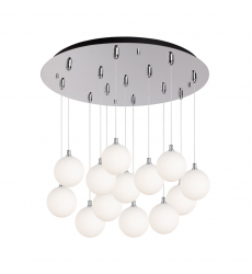MP3106CHOP-13-Bolla 25-in Chrome/Opal Glass 13-Light Multi Pendant MP3106CHOP-13-Bolla 25-in Chrome/Opal Glass 13-Light Multi Pendant