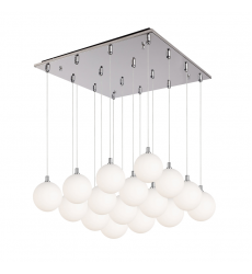 MP3106CHOP-16-Bolla 21-in Chrome/Opal Glass 16-Light Multi Pendant MP3106CHOP-16-Bolla 21-in Chrome/Opal Glass 16-Light Multi Pendant