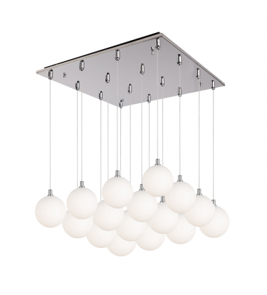 MP3106CHOP-16-Bolla 21-in Chrome/Opal Glass 16-Light Multi Pendant