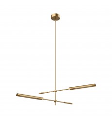  MP316402VBMS-Astrid 2 Head Metal Shade/Vintage Brass LED Multi Pendant
