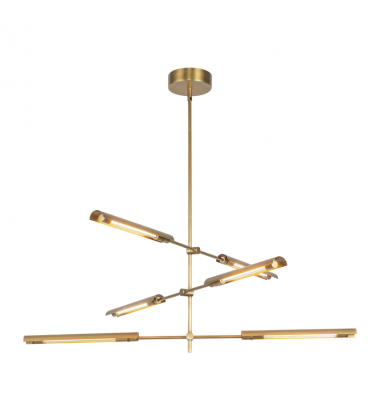 MP316406VBMS-UNV-Astrid 6 Head Metal Shade/Vintage Brass LED Multi Pendant
