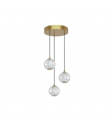  MP321203NB-Marni 3 Head Natural Brass LED Multi Pendant