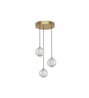 MP321203NB-Marni 3 Head Natural Brass LED Multi Pendant  MP321203NB-Marni 3 Head Natural Brass LED Multi Pendant