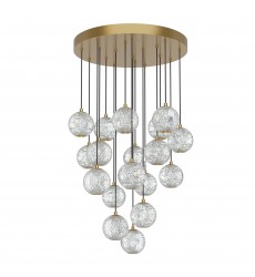  MP321218NB-Marni 18 Head Natural Brass LED Multi Pendant