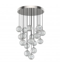  MP321218PN-Marni 18 Head Polished Nickel LED Multi Pendant